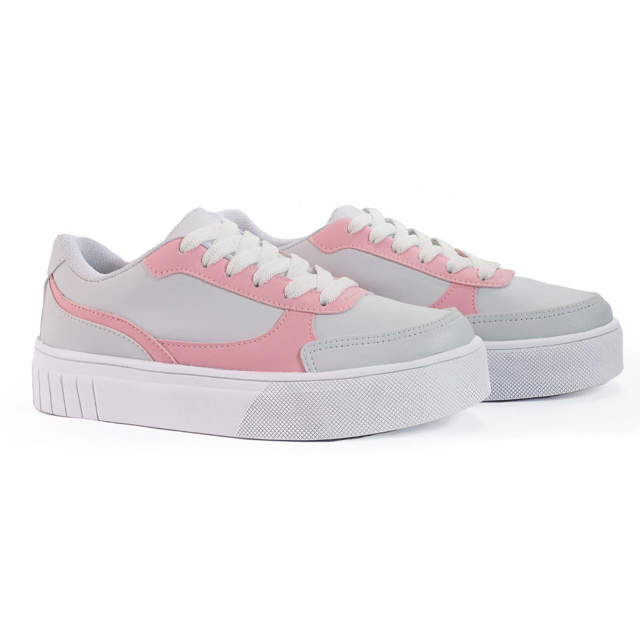 Tênis Feminino Casual confortável Lançamento - Branco/Caramelo