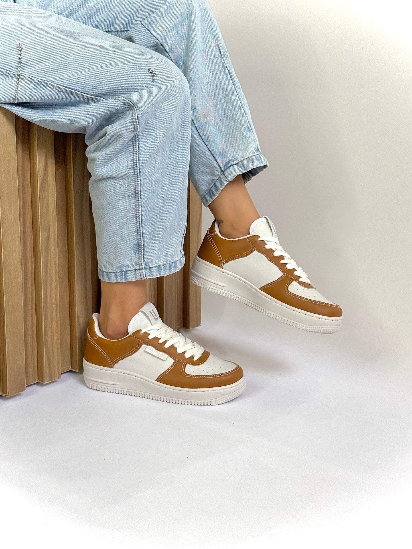 Tênis Casual Feminino UseLiz Lançamento AF Branco/Cinza