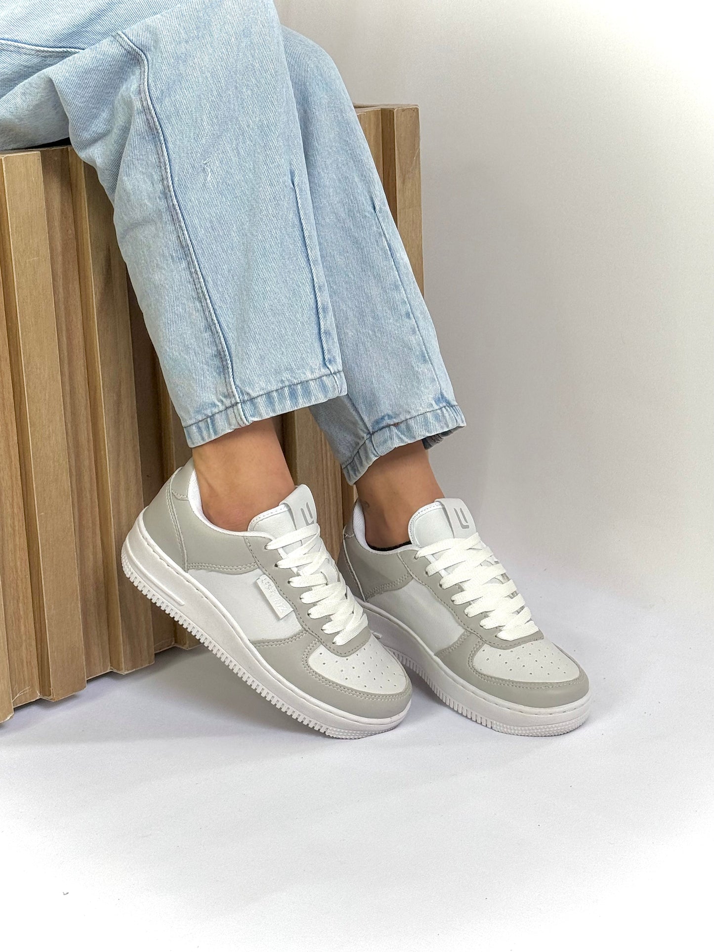 Tênis Casual Feminino UseLiz Lançamento AF Branco/Bege