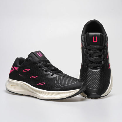 Tênis Feminino Running Pro – Ultra Conforto & Performance Preto/Verde