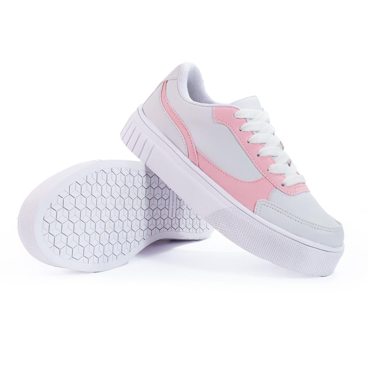 Tênis Feminino Casual confortável Lançamento - Branco/Branco