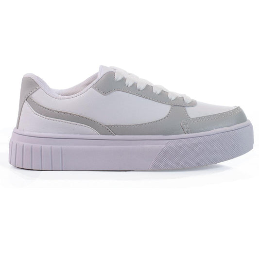 Tênis Feminino Casual confortável Lançamento - Branco/Cinza