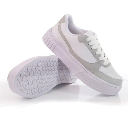 Tênis Feminino Casual confortável Lançamento - Branco/Caramelo