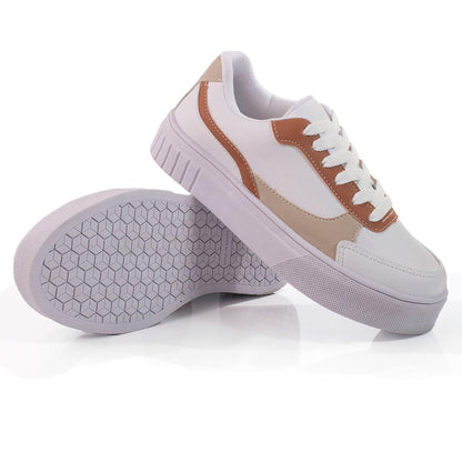 Tênis Feminino Casual confortável Lançamento - Branco/Rosa
