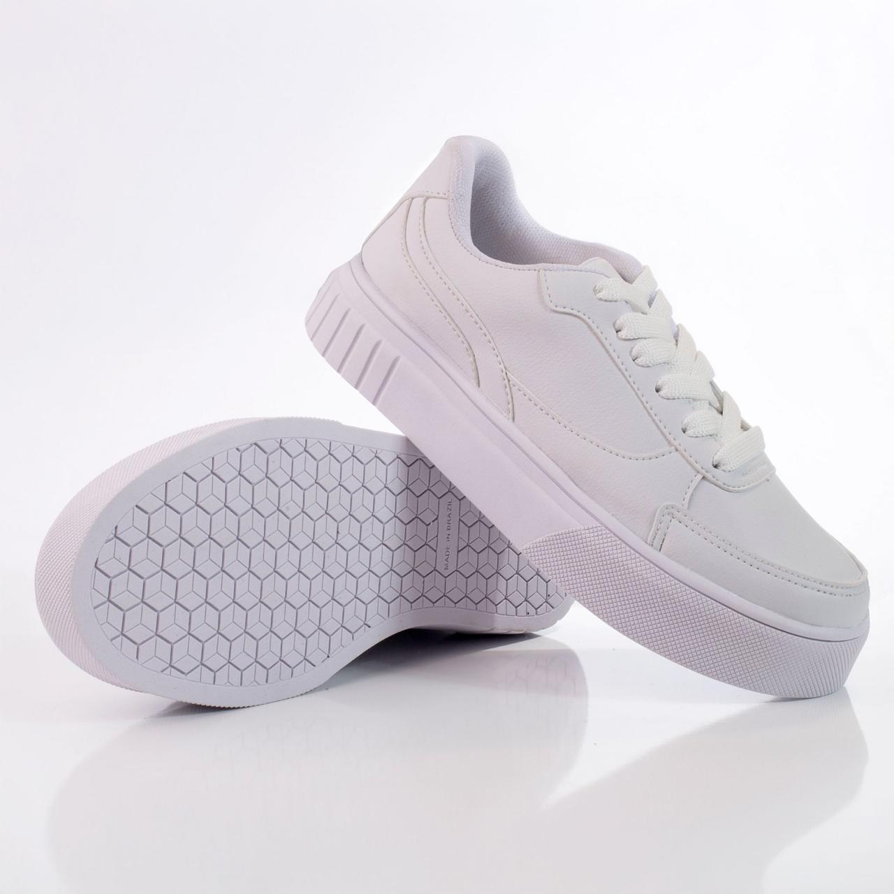 Tênis Feminino Casual confortável Lançamento - Branco/Rosa