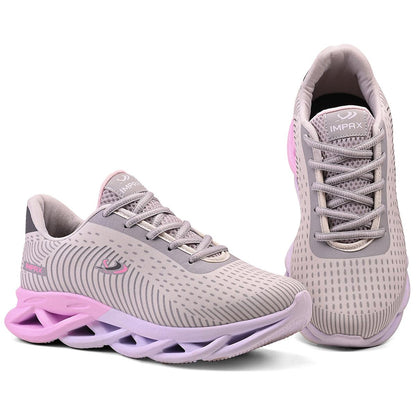 Tênis Feminino Impax Super Leve e Confortável | Ideal para Academia, Corrida e Dia a Dia Lilás